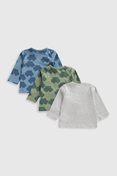 Mothercare Vehicles Long-Sleeved T-Shirts - 3 Pack
