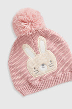 Load image into Gallery viewer, Mothercare Pink Bunny Knitted Beanie Hat
