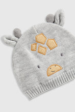 Load image into Gallery viewer, Mothercare Grey Giraffe Knitted Beanie Hat
