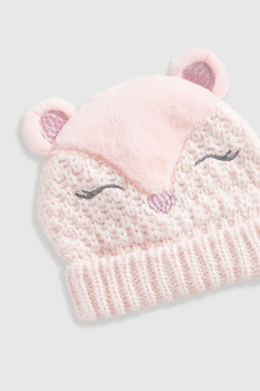 Mothercare Pink Deer Hat and Scarf Set