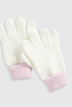 Load image into Gallery viewer, Mothercare Pink Knitted Hat, Scarf and Gloves Set
