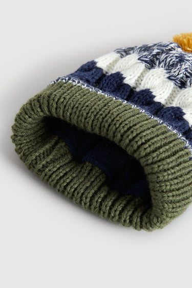 Mothercare Blue Knitted Hat, Scarf and Gloves Set