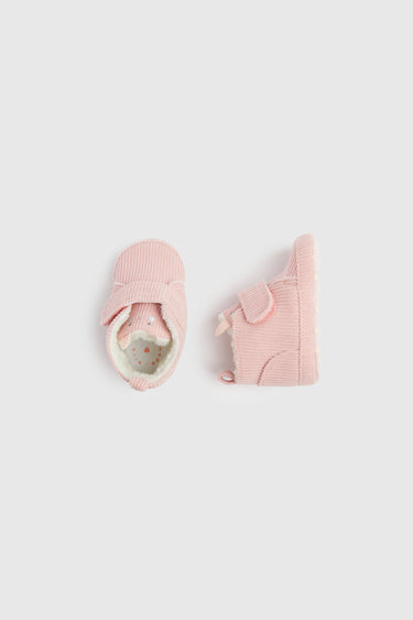 Mothercare Pink Buny Pram Shoes