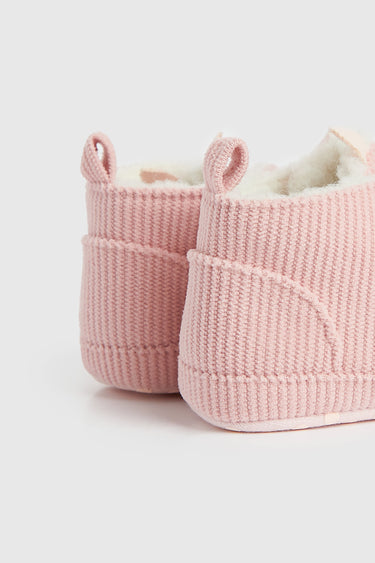 Mothercare Pink Buny Pram Shoes