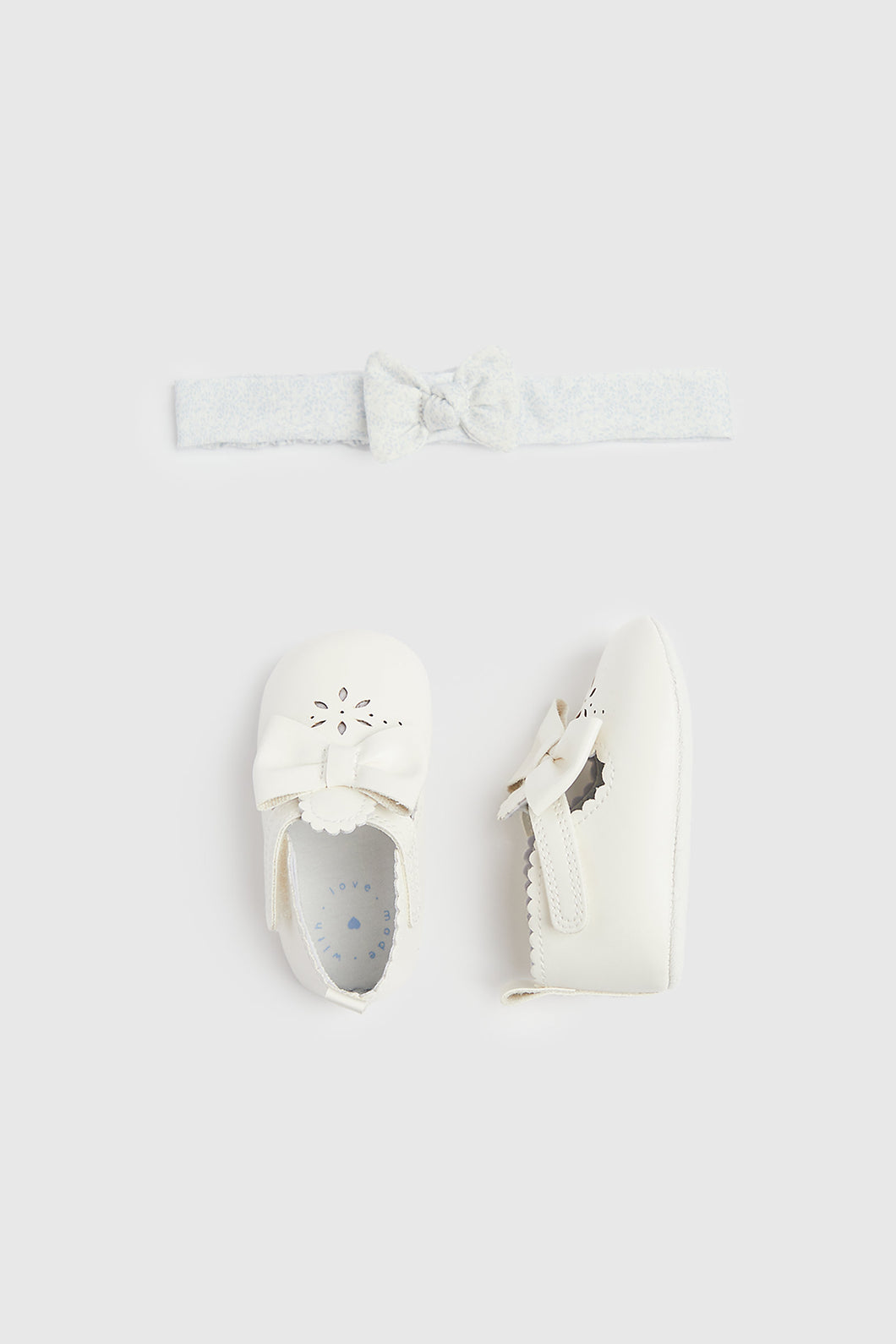 Mothercare Pram Shoes and Headband Set