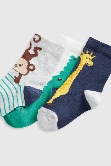 Mothercare Novelty Animal Socks - 3 Pack