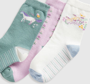 Mothercare Party Horse Socks - 3 Pack