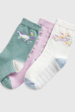 Load image into Gallery viewer, Mothercare Party Horse Socks - 3 Pack
