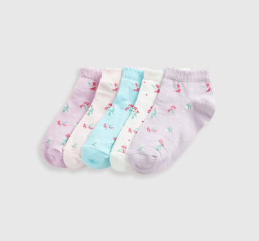 Mothercare Floral Trainer Socks - 5 Pack