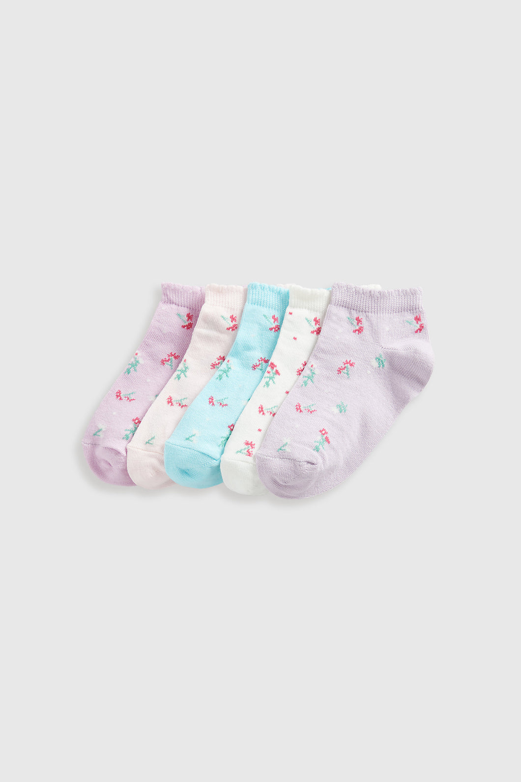 Mothercare Floral Trainer Socks - 5 Pack