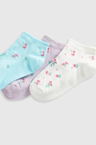 Mothercare Floral Trainer Socks - 5 Pack