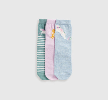 Mothercare Party Horse Slip-Resist Socks - 3 Pack
