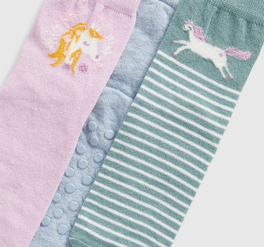 Mothercare Party Horse Slip-Resist Socks - 3 Pack