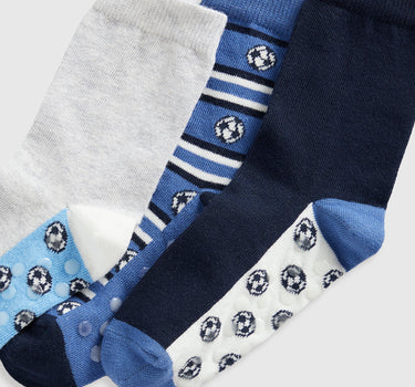 Mothercare Football Slip-Resist Socks - 3 Pack