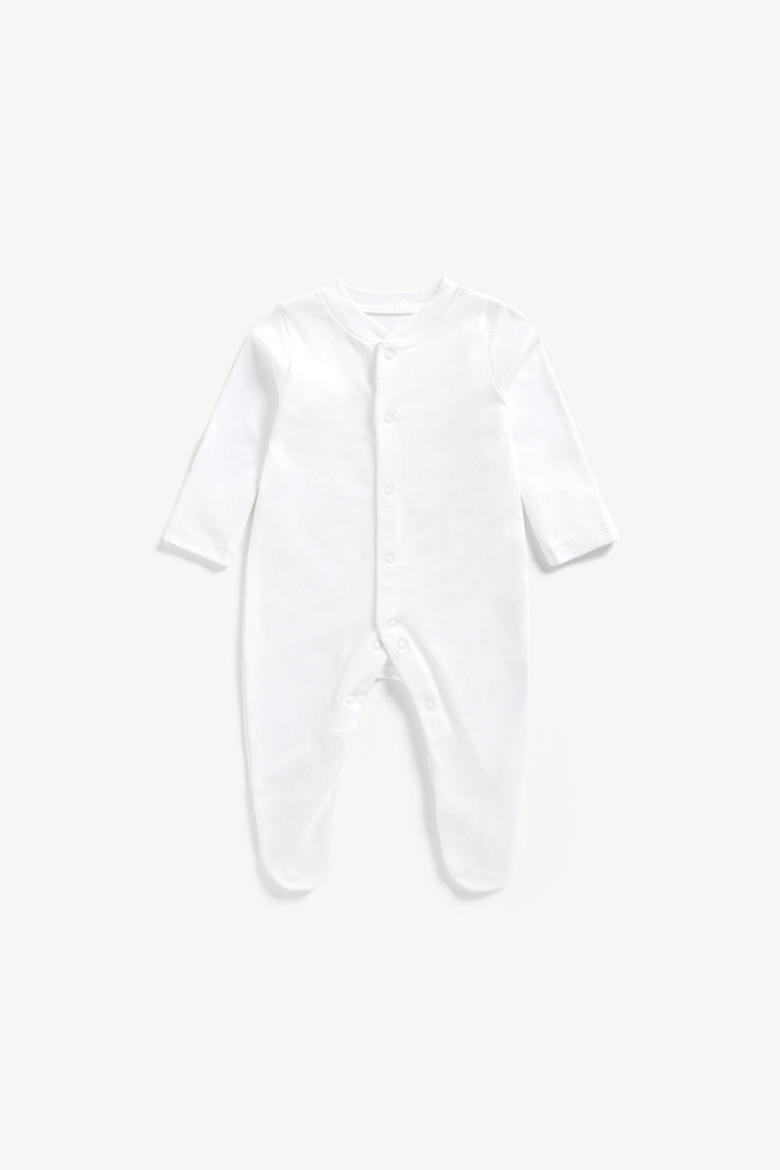 Mothercare White Sleepsuits - 3 Pack