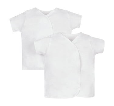 Mothercare My First Short Sleeve Wrap Vests - 2 Pack