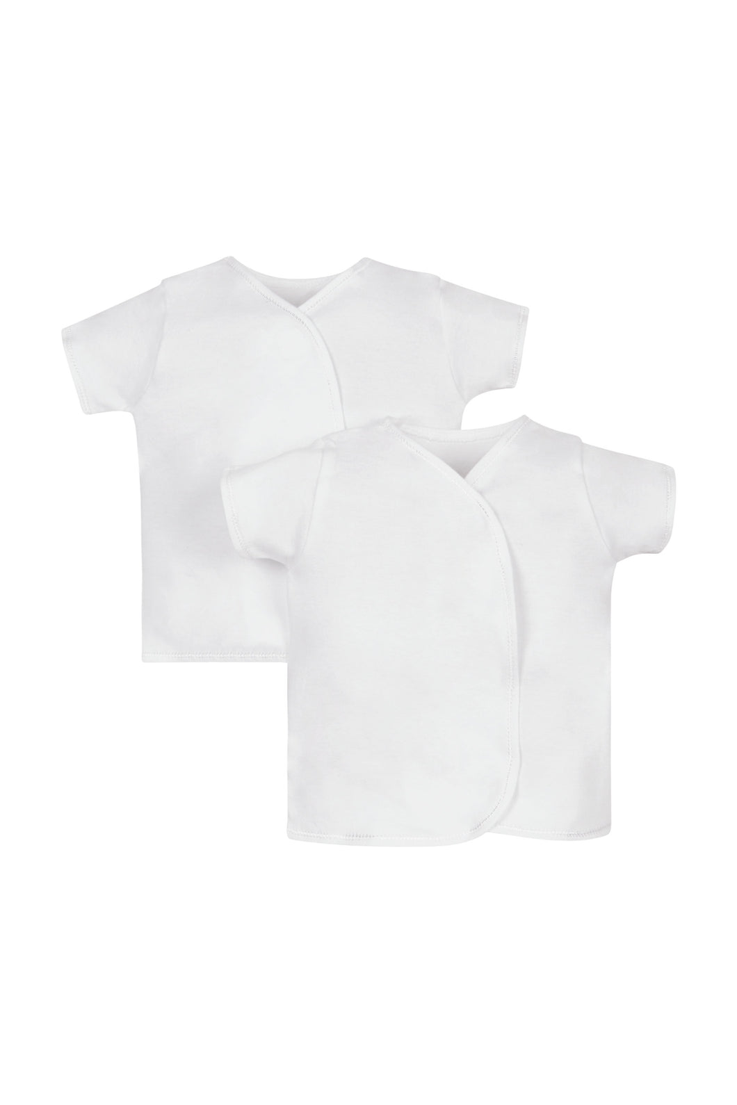 Mothercare My First Short Sleeve Wrap Vests - 2 Pack