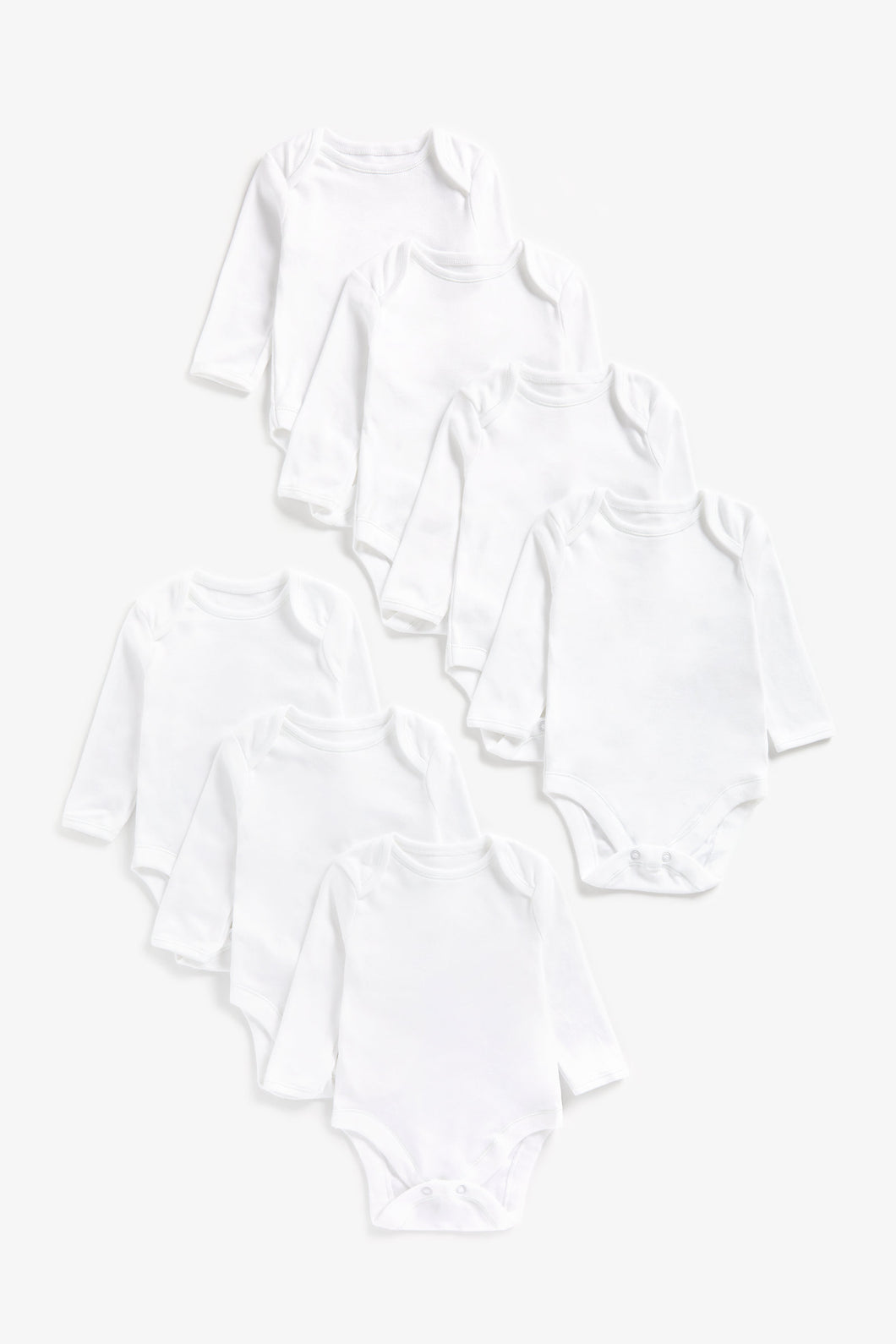 Mothercare My First Long Sleeve Bodysuits - 7 Pack