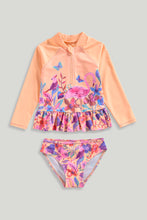 Load image into Gallery viewer, Mothercare Tropical Sunsafe UPF50+ Rash Vest and Bikini Bottom Set
