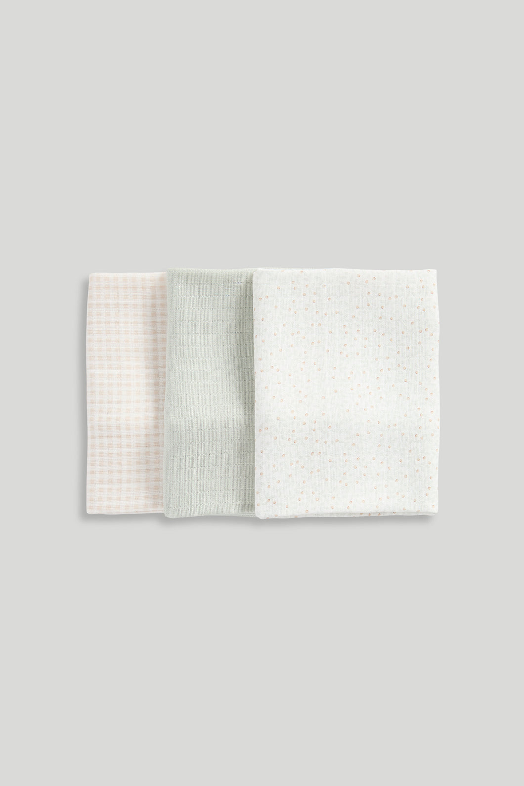 Mothercare Warm Neutrals Muslins Pk3
