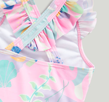 Mothercare Pink Cross-Back Swimsuit