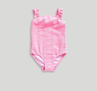 Mothercare Pink Floral Textured Swimsuit