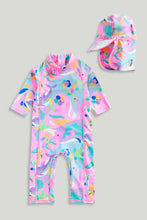 Load image into Gallery viewer, Mothercare Sunsafe UPF50+ Suit and Keppi Hat Set
