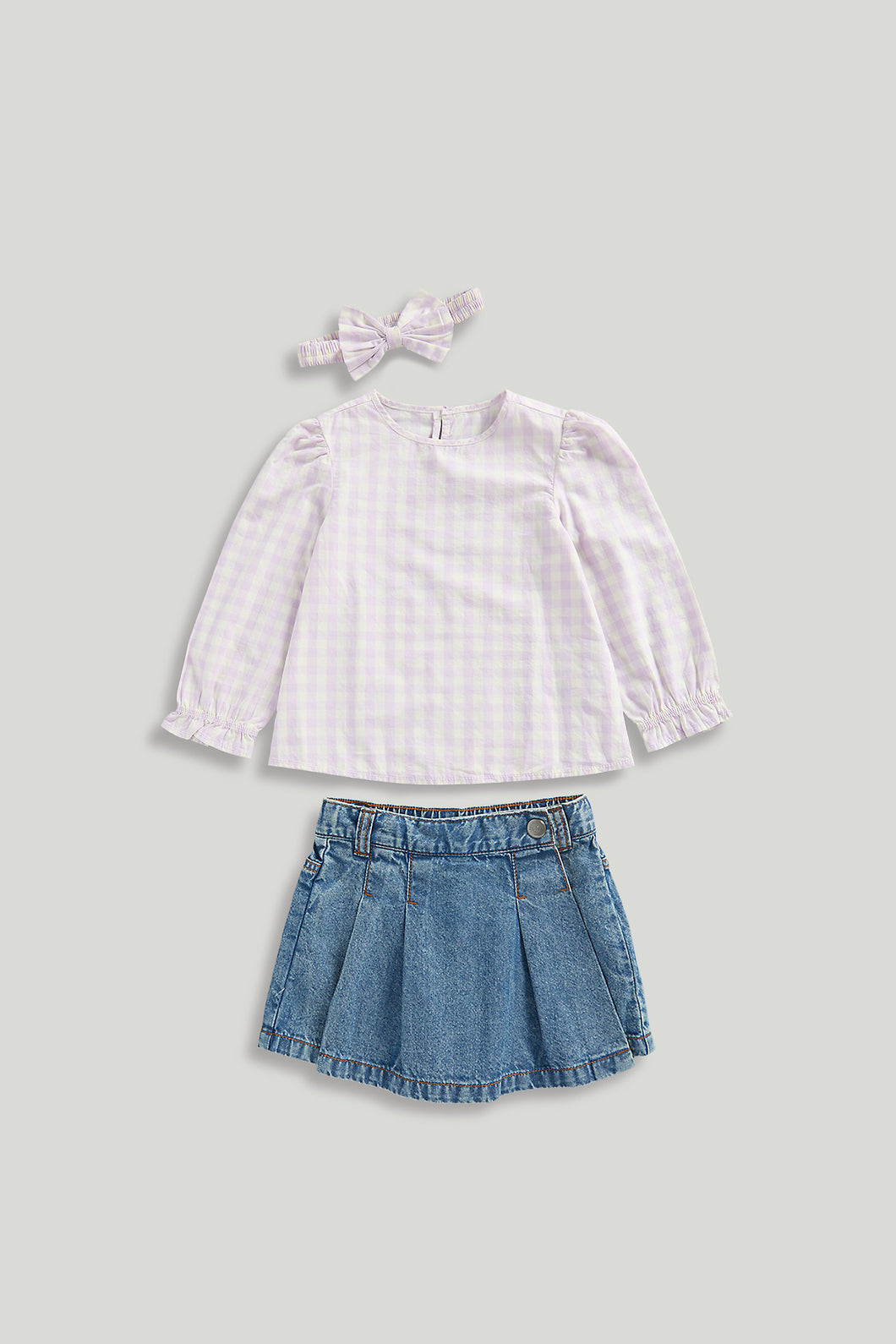 Mothercare Skort Blouse and Headband Set