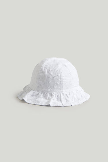 Mothercare White Broderie UPF50+ Sun Hat