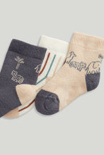 Load image into Gallery viewer, Mothercare Jungle Terry Baby Socks - 3 Pack

