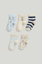 Load image into Gallery viewer, Mothercare Zebra Baby Socks - 5 Pack
