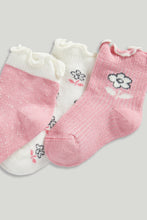 Load image into Gallery viewer, Mothercare Pink Flower Baby Socks - 5 Pack
