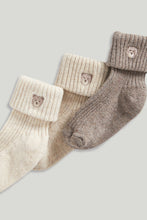 Load image into Gallery viewer, Mothercare Bear Roll Top Baby Socks
