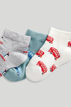 Load image into Gallery viewer, Mothercare Transport Trainer Socks - 5 Pack
