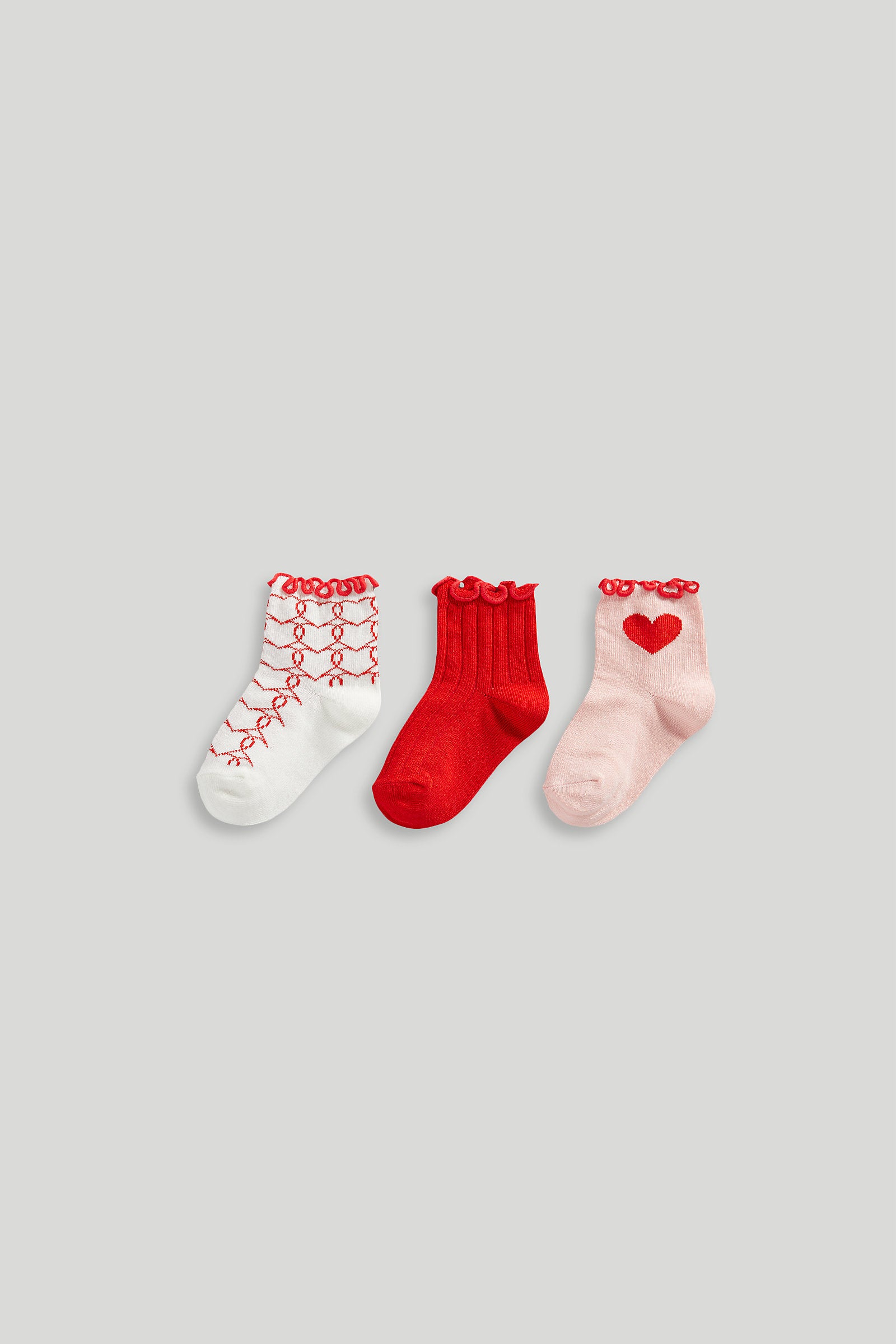 Mothercare Heart Socks - 3 Pack