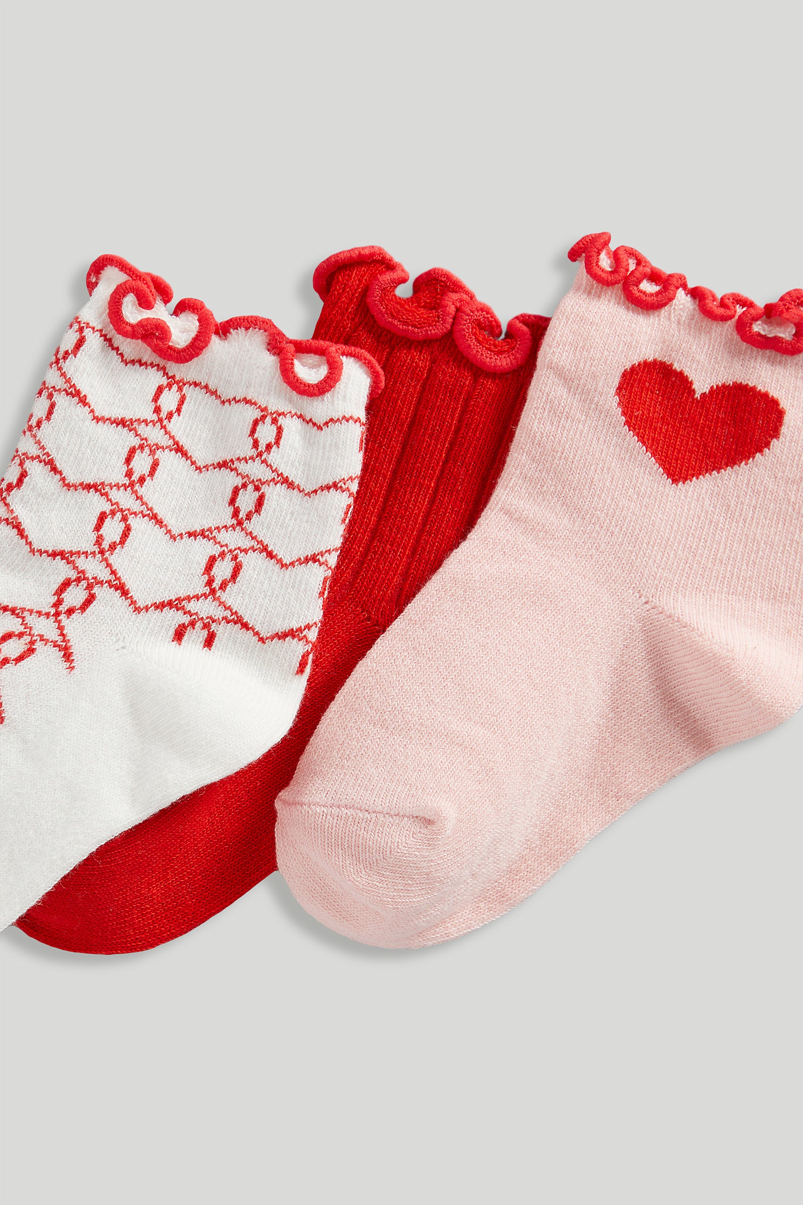 Mothercare Heart Socks - 3 Pack