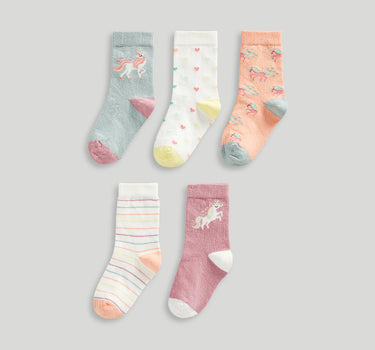 Mothercare Party Horse Socks - 5 Pack