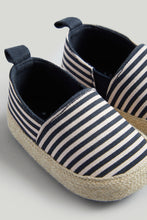 Load image into Gallery viewer, Mothercare Striped Canvas Pram Shoes
