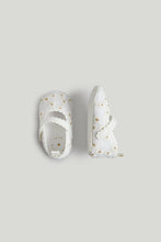 Load image into Gallery viewer, Mothercare White Daisy Ballerina Baby Shoes

