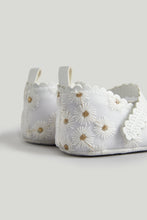 Load image into Gallery viewer, Mothercare White Daisy Ballerina Baby Shoes
