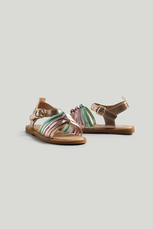 Mothercare Metallic Tie Sandals