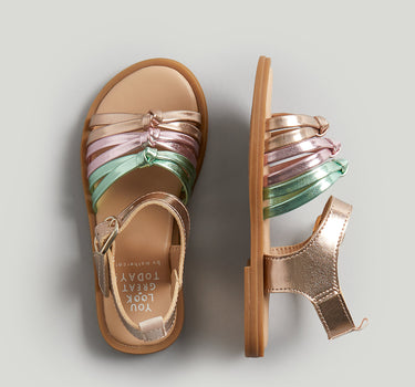 Mothercare Metallic Tie Sandals