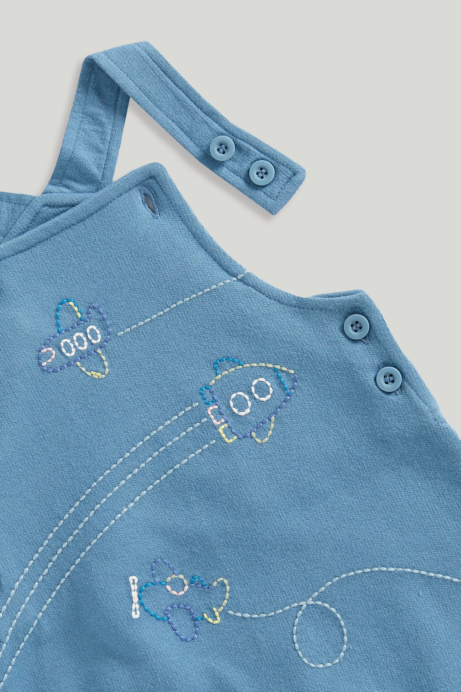 Mothercare Dungarees and Polo Bodysuit Set