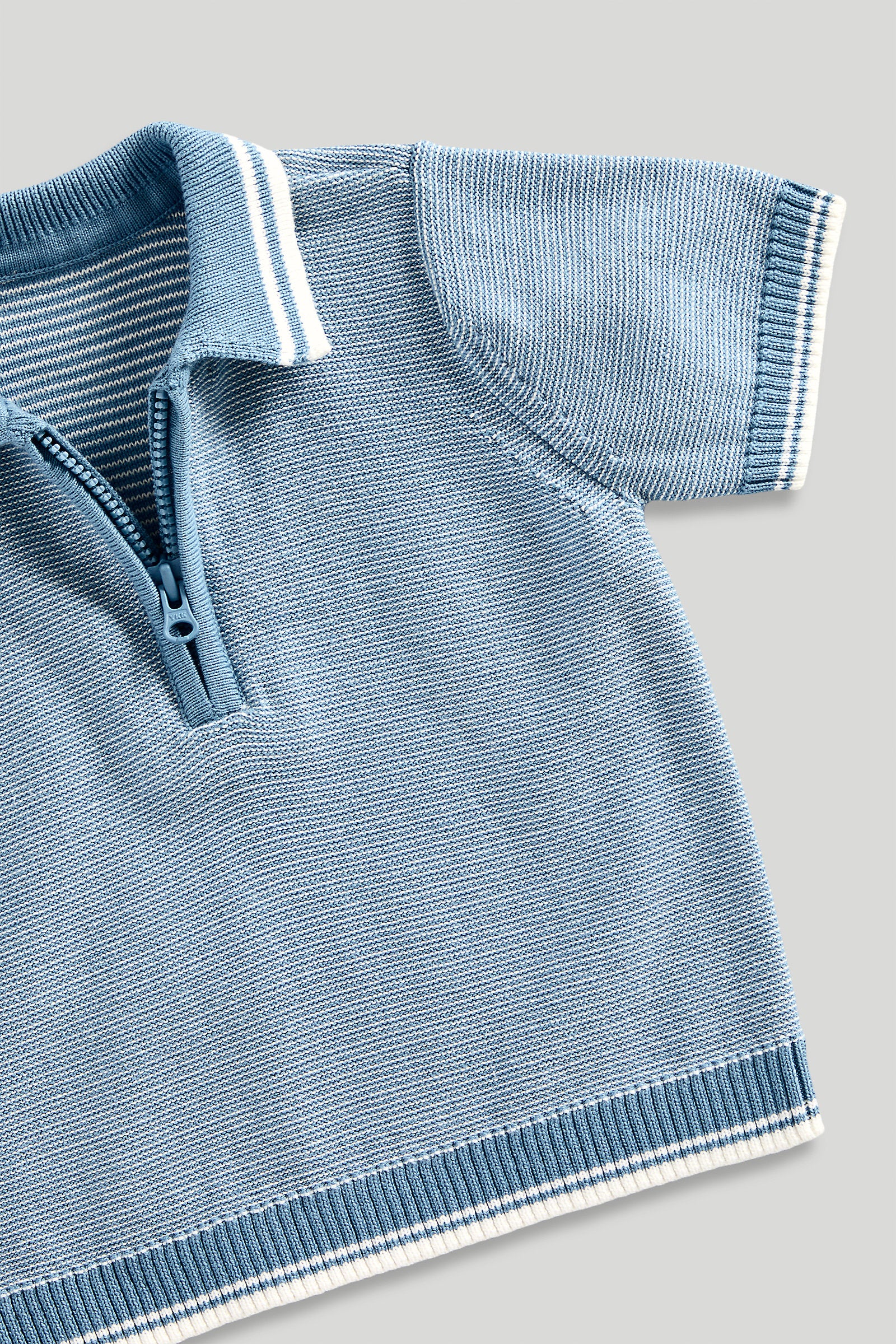 Mothercare Knitted Polo Top and Shorts Set