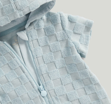 Mothercare Blue Hooded Towelling Romper