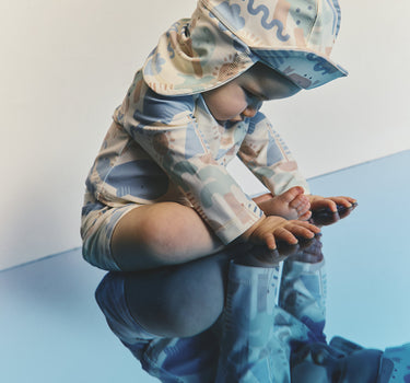 Mothercare Sunsafe UPF50+ Rash Vest Shorts and Keppi