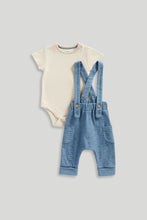 Load image into Gallery viewer, Mothercare My First Dungarees and Bodysuit Set
