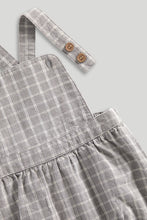Load image into Gallery viewer, Mothercare Checked Bibshorts and Bodysuit Set
