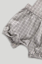 Load image into Gallery viewer, Mothercare Checked Bibshorts and Bodysuit Set
