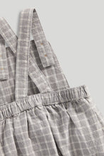 Load image into Gallery viewer, Mothercare Checked Bibshorts and Bodysuit Set
